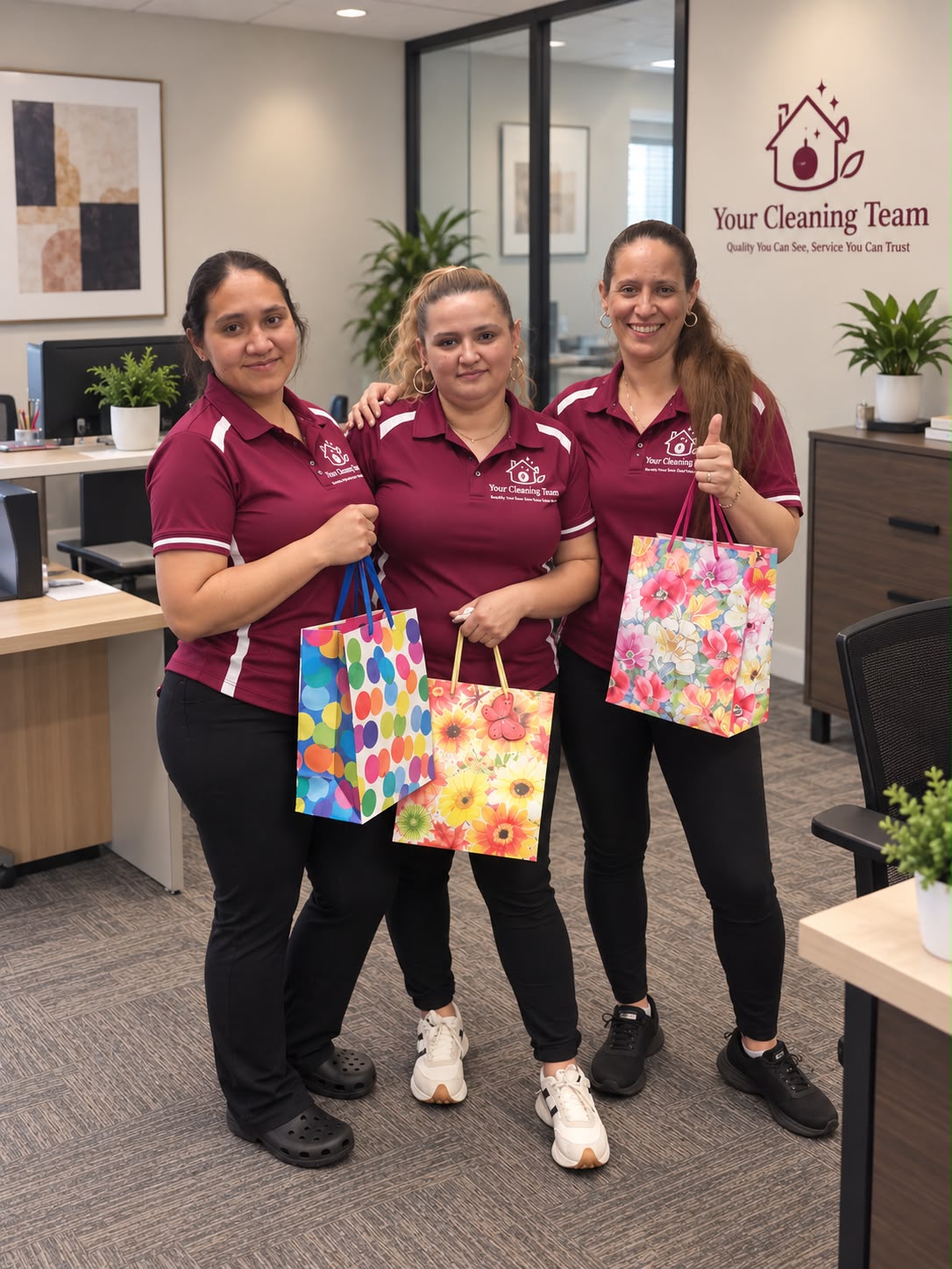 Your Cleaning Team team at office